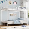 Metal Bunk Bed Twin Over Twin, Industrial Bunkbeds Heavy Duty Bed with Safety Guard Rails and Space-Saving Design, Steel Bed for School, Bedroom - 2 of 4