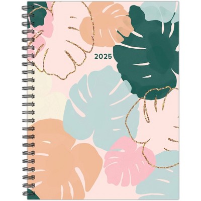 Willow Creek Press Monstera Earth Hue 2025 6.5"x8.5" Softcvr Weekly Planner: Spiral Binding, All Ages, January-December