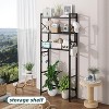 Simple Trending Over The Toilet Storage Rack Black - 3 of 4