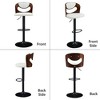 VECELO Swivel Bar Stools Height Adjustable Wooden Barstools, Set of 2 Seats - 4 of 4
