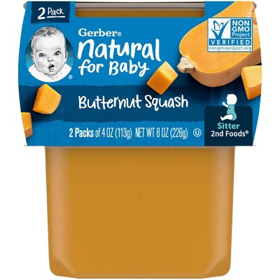 Gerber Sitter 2nd Foods Butternut Squash Baby Meals Tubs - 2ct/8oz_7