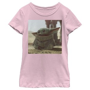 Girl's Star Wars The Mandalorian The Child Square Frame T-Shirt - 1 of 3