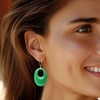 Ross-Simons Carved Jade Drop Earrings With 14kt Yellow Gold - 2 of 3