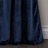 Lush Décor Prima Velvet Color Block Light Filtering Window Curtain White/Navy Set 38X84 - 4 of 4