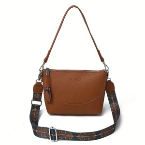 Boersma Women's Elegant Ethnic Embroidery Shoulder Bag – Large Capacity Crossbody with Zipper, Ergonomic Design, Perfect for Work, Travel & Daily Use - 1 of 4