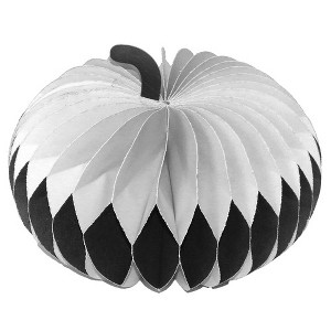 Briarwood Lane Black White Pumpkin Honeycomb - Large Magnetic Paper Decor - 7 x 9.5 - 1 of 4