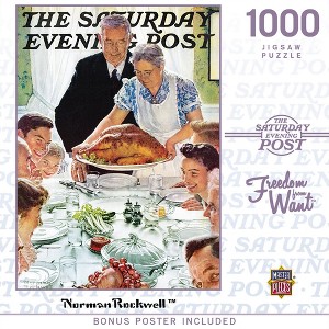 MasterPieces Norman Rockwell 1000 Piece Jigsaw Puzzle - Freedom from Want, Adult Puzzle - 1 of 4