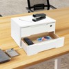 YIYIBYUS 2 Tiers Wooden Desktop Storage Box with Lockable Drawers - 2 of 4