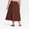Women's Faux Suede Midi A-Line Skirt - Universal Thread™ - 2 of 3