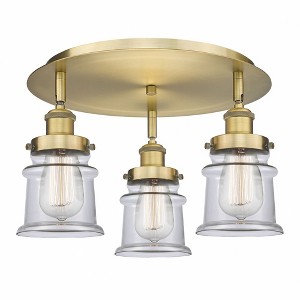 Canton - 3 Light Flush Mount In Industrial Style-9 Inches Tall and 17 Inches Wide - 1 of 1