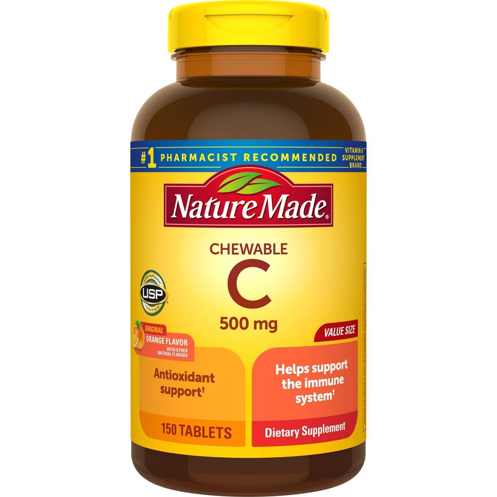 UPC 031604017170 product image for Nature Made Vitamin C 500mg Immune Support Supplement Chewable Tablets - Orange  | upcitemdb.com