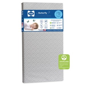 Sealy Baby Butterfly Premium Foam Baby Crib Mattress & Toddler Bed Mattress, GREENGUARD GOLD Certified, , 52"x28" - Gray - 1 of 4