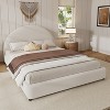 Christopher Knight Home Saria Modern Boucle Upholstered Bed with Half-Round Curved Headboard - 2 of 4