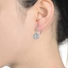 Guili Beautiful Rhodium Plated Cubic Zirconia Leverback Earrings, A Stunning & Refined Jewelry Piece That Adds Elegance to Any Look - 4 of 4