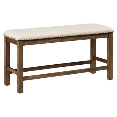 Moriville Counter Height Dining Room Bench Gray/Brown - Signature Design by Ashley