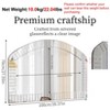 39.3x27.5in Extra Large Mirrored Pleated Edge Arched Wall Mirror Decorative Venetian Mirrors - 2 of 4