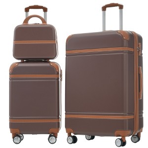 Kumasinova 3 Pcs Hardshell Luggage Sets,20"+28"ABS Spinner Suitcases with Wheels,Lightweight TSA Lock Luggage,Airline-Approved - 1 of 4