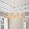 LLHZSY Modern 8-Light Crystal Chandelier 22 4/5" Drum Island Pendant Ceiling Fixtures-Chrome/Gold - 2 of 4