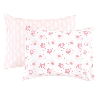 Image of Luvable Friends Infant Girl Envelope Toddler Pillow Cases, Girl Basic Elephant, One Size