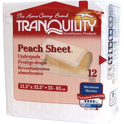 Tranquility Peach Sheet Underpads