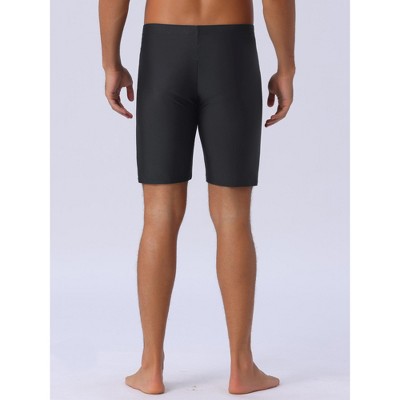 INSPIRE CHIC Men's Summer Solid Color Surfing Water Sports Swim Shorts 2 Packs 1 Black Gray 1 Black Red 34 — фото 3
