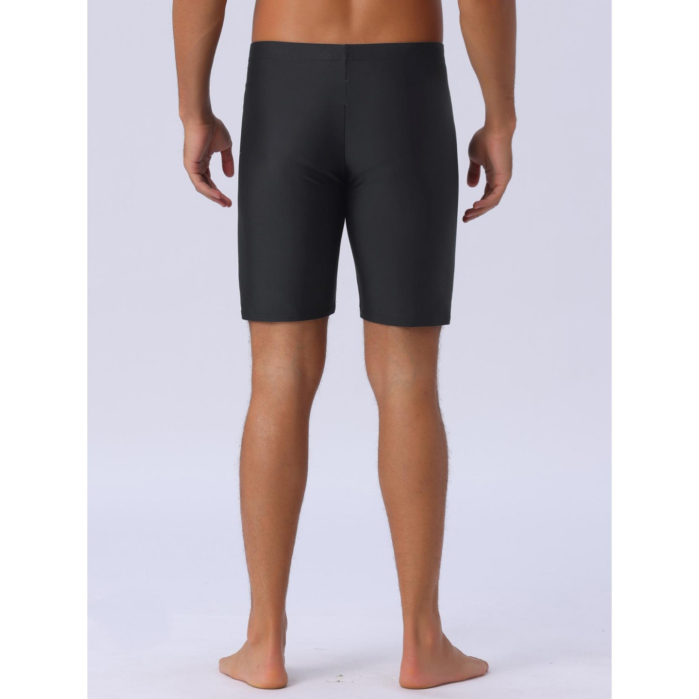 Мужские шорты INSPIRE CHIC Summer Solid Color Surfing Water Sports Swim Shorts 2 Packs 1 Black Gray 1 Black Red 34, цвет: Чёрный — фото 3
