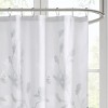 SEVOBAL Shower Curtain Floral Burnout Microfiber Liner Lightweight Shabby Chic Modern Bathroom Decor, Aqua, 72"*72"*0.13" - 2 of 4