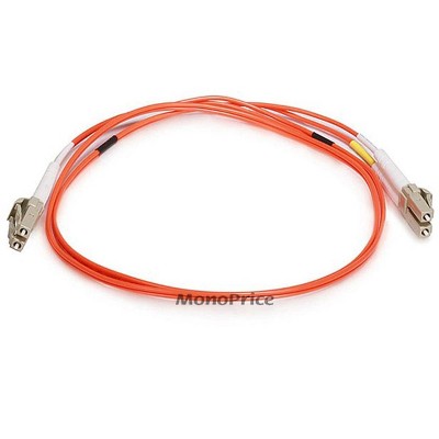 Monoprice Fiber Optic Cable - 1 Meter - Orange | LC to LC OM1, 62.5/125 Type, Multi Mode, Duplex