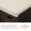 NicBex Storage Bench Modern Wooden Shoe Bench with 3 Rattan Drawers and Removable Linen Cushion for Mudroom, Entryway - 2 of 4