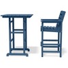 Hyleory 3-Piece HDPE Outdoor Patio Bar Set with Bar Stools - 2 of 4