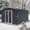 Coolbibila-10Ftx12Ft Storage Sheds, Tool Sheds With Sturdy Aluminum Frames, Metal Sheds With Durable Vents And Customizable Door - 3 of 4
