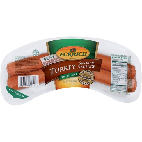 Eckrich Turkey Skinless Smoked Sausage - 13oz : Target