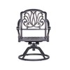 NicBex Set of 2 Outdoor Dining Chair,Modern Patio Dining Chairs with with Cushion,26 inch Aluminum Chairs Suitable for Patio,Garden,Gray White - 3 of 4