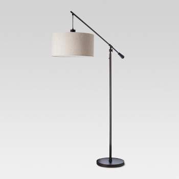 70"x16" Cantilever Drop Pendant Swing Arm Floor Lamp Brown (Includes LED Light Bulb) - Threshold™