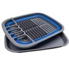 SAMMART 8L (2.11Gallons) Collapsible Dish Drainer with Drainer Board, Grey/Steel Blue - image 3 of 4