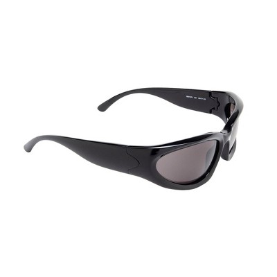 Balenciaga BB 0157S 001 Unisex Wrap Sunglasses Black 65mm