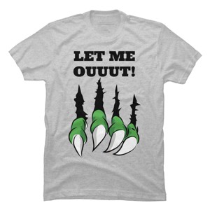 Men's Design By Humans Let the monster out halloween By ArtStyleAlice T-Shirt - 1 of 4