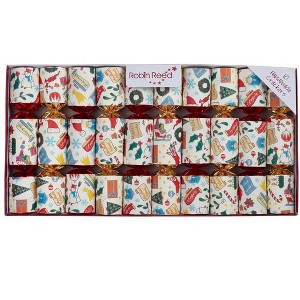 Robin Reed English Holiday Christmas Crackers – Happy Icons, Set of 10, 8" Each, Ages 13+ - 1 of 2
