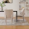 Set of 2 Dining Chairs Upholstered Dinner Chairs Armless Chairs Accent Chairs with Padded Seat & Curved Back, Chenille - Modernluxe - 4 of 4