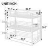 KWPZQEB Triple Bunk Bed with Safety Guardrails & Ladder, Metal Triple Bunk Bed with Noise-reduced Design, No Box Spring Need, Easy Assembly - 3 of 4