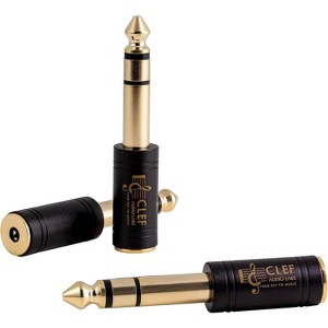Clef Audio 6.35mm Male to 3.5mm Female Stereo TRS Headphone Adapter  - 3-Pack - 1 of 3