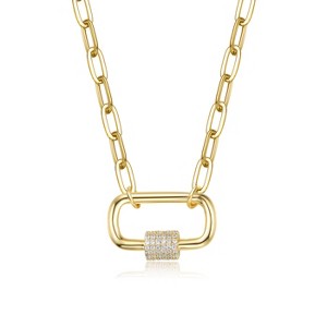 Guili 14K Gold Plated Cubic Zirconia Chain Necklace : Target