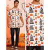 TATT 21 Men's Halloween Pumpkin Printed Short Sleeves Graphic T-Shirts - 4 of 4