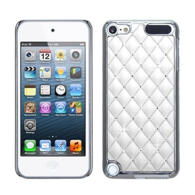 MYBAT For Apple iPod Touch 5th Gen/6th Gen White Silver Lattice Hard Chrome Case Cover