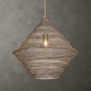 Uttermost Sigh 1-Light Pendant-Antique Brass Woven Metal with Adjustable Cord - 2 of 4