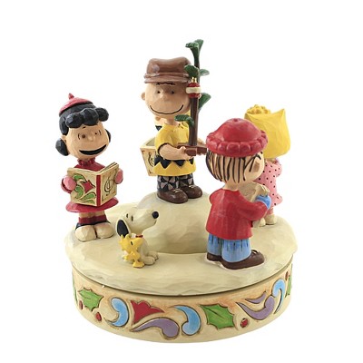 Jim Shore 6.5" Spreading Christmas Cheer Manually Rotating  -  Decorative Figurines