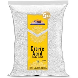 Citric Acid (Limbu Ka Ful) Powder  - 80oz (5lbs) 2.27kg - Rani Brand Authentic Indian Products - 1 of 4