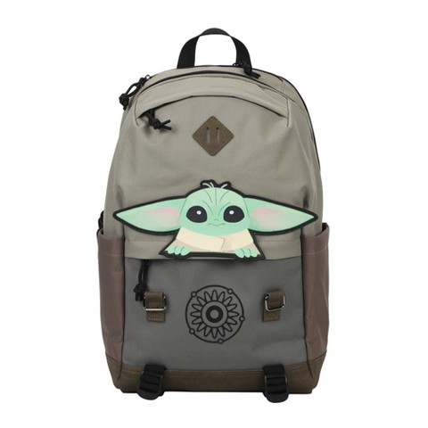 The Mandalorian Star Wars The Mandalorian Grogu Pouch 17" Adult Hooded Backpack