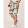 Lars Amadeus Men's Summer Slim Fit Flat Front Plaid Patterned Shorts - 2 of 4