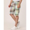 Lars Amadeus Men's Summer Slim Fit Flat Front Plaid Patterned Shorts - image 2 of 4